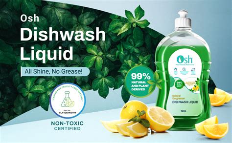 Osh Natural Dishwash Liquid / 99% Natural and Plant deroved / Allergen ...
