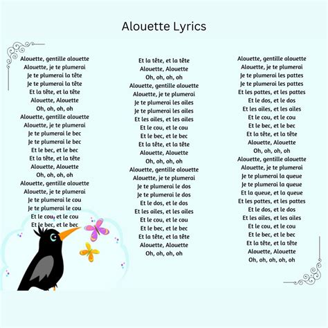 Je Te Alouette Translation at David Dicken blog