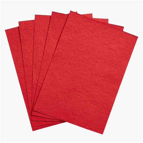 Eco-Friendly Plantable Scarlet Mixed Wildflowers Seed Paper