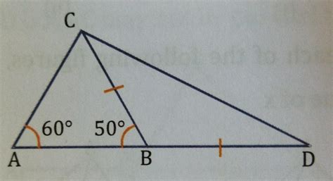 28. In the given figure, side AB of AABC isproduced to D such that BD ...
