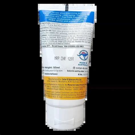 Buy Solar D Everyday Active Sunscreen 50 Ml Online | Medkart