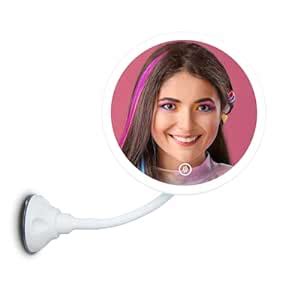 YanTianLe 10X Magnifying Mirror Lighted Makeup Mirror with Suction Cup ...