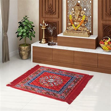 AAZEEM Prayer Mat | Velvet Aasan | Meditation Carpet | Pooja Aasan ...