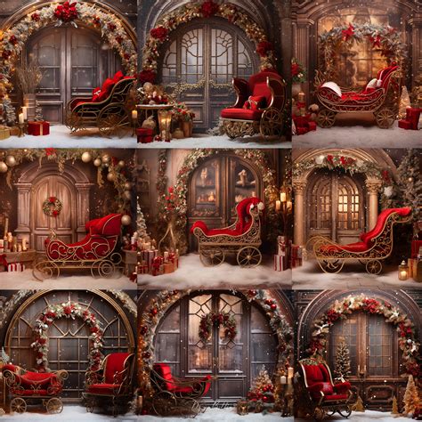 Elegant Holiday Sled Background Bundle – Meg Bitton Productions