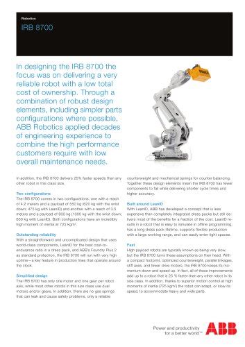 IRB 4600 - ABB Robotics - PDF Catalogs | Technical Documentation | Brochure