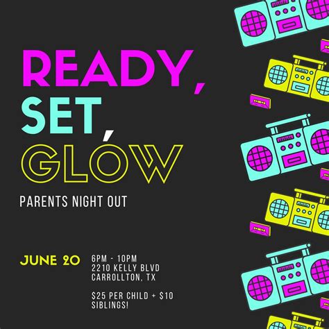 Glow Party! - Parents Night Out, Victory Christian Academy Carrollton ...