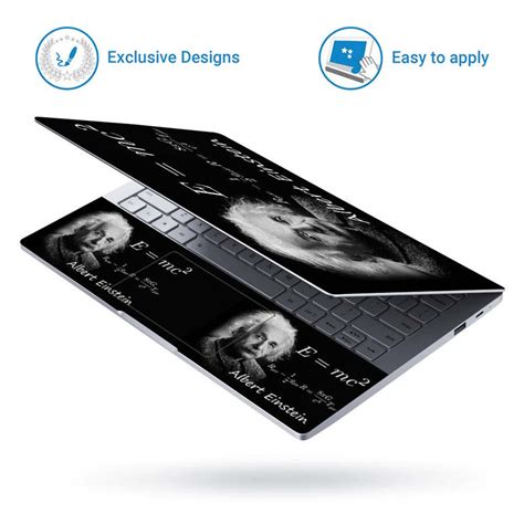 Full Panel Laptop Skin - Albert Einstein RUV TUV – SkinsLegend