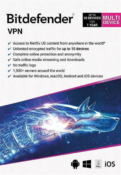 Bitdefender up to 10 Devices 1 Year Premium VPN (Multi Device) (Email ...