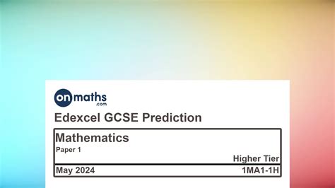 Image result for GCSE Maths Paper 1 Edexcel Higher