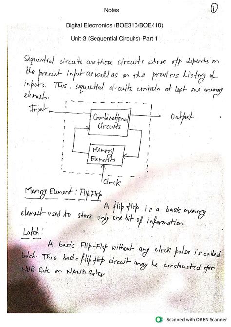 Notes on Sequential Logic Design for DE BOE310 Unit-3 Part-2 - Studocu