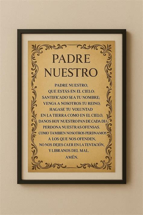 Padre Nuestro En Español + 5 Oraciones Católicas | Prayers to Print ...