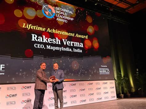 MapmyIndia Co-Founder Mr. Rakesh Verma Honored with Lifetime ...