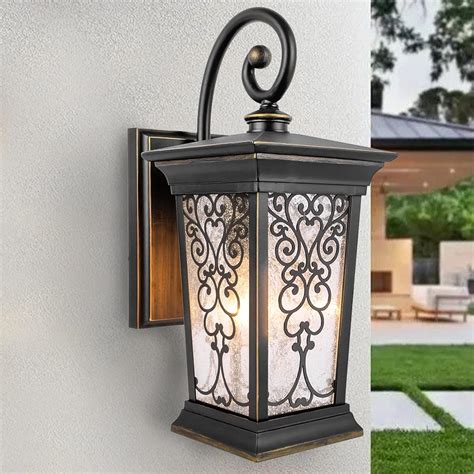 ALVIME Outdoor Wall Lights Fixture, Waterproof Lantern for Front Porch ...