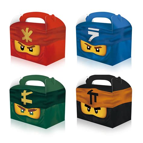 Ninjago Party Favor Boxes Ninja Themed Birthday Party Boxes Cartoon The ...