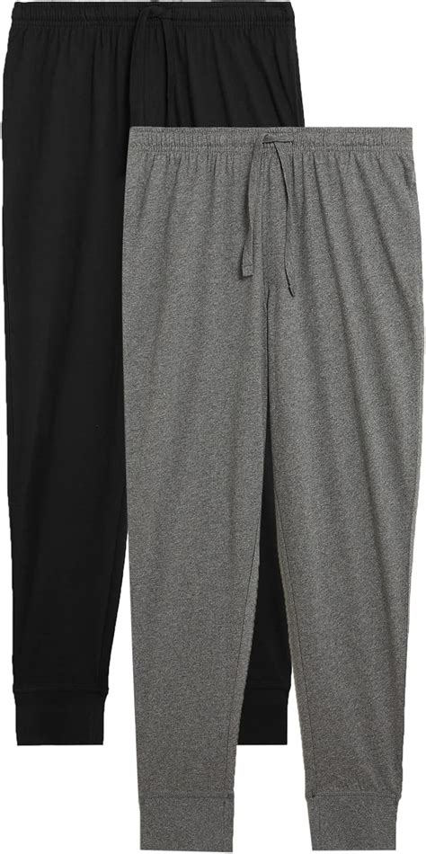 Marks & Spencer M&S Men's 2 Pack Jersey Marl Cuffed Sleep Pants India ...