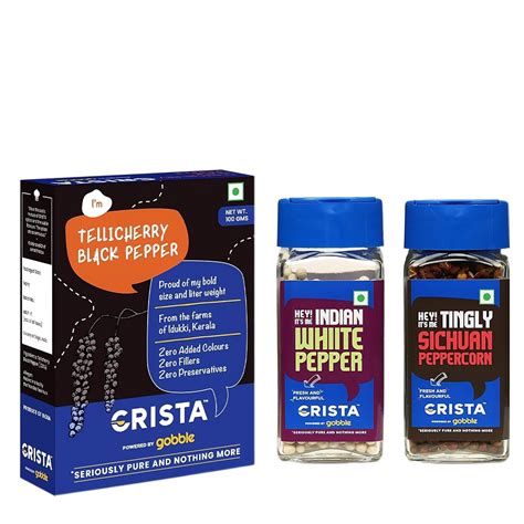CRISTA Peppercorn Combo Pack | Sichuan Peppercorn x 1, 40 gms | White ...