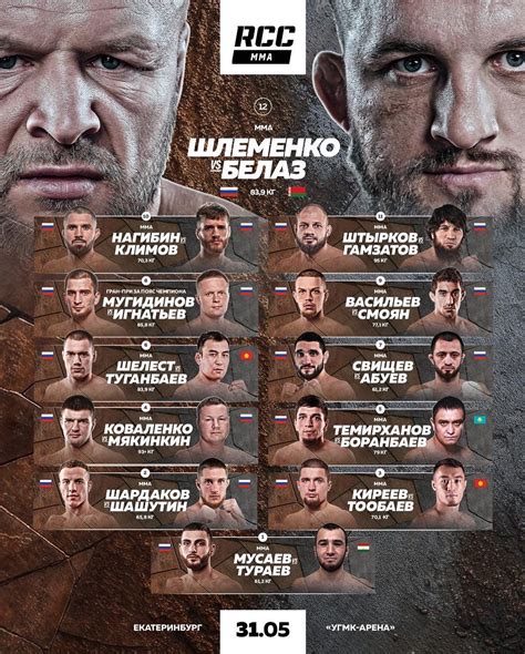 2025年5月31日RCC 22 – 战卡[赛后视频] RCC MMA | Лига смешанных единоборств