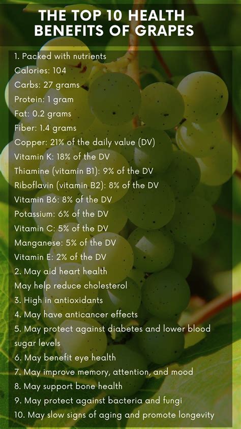 10 Health Benefits of grapes | Grapes benefits, Grape nutrition, Healthy facts