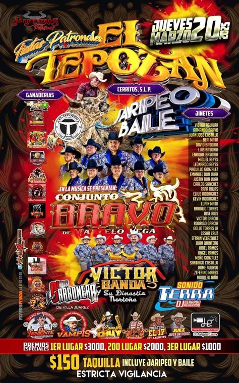 Jaripeo Baile “El Tepozan” , Cerritos Y Villa Juárez Slp, San Luis ...