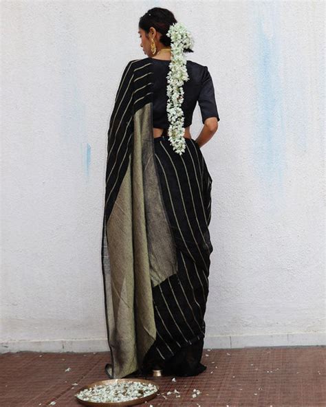 Buy Binodini Handwoven Linen Zari Saree | Chidiyaa