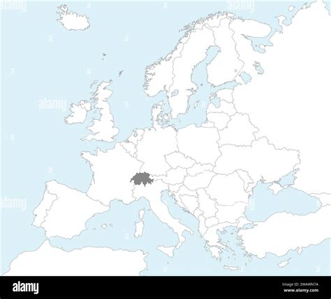 Location map of the SWISS CONFEDERATION, EUROPE Stock Vector Image & Art - Alamy - map of europe switzerland