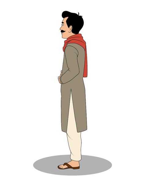 Cartoon man standing seeing left right Images - Free Download on Freepik