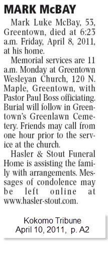 2011 Kokomo Tribune Obituaries - Kokomo, In