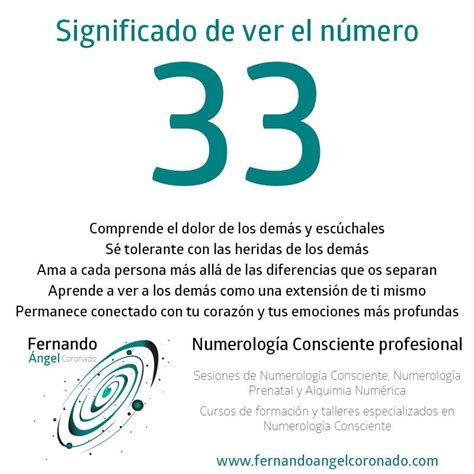 significado de ver el numero 33 | Numerologia significado, Numerología ...