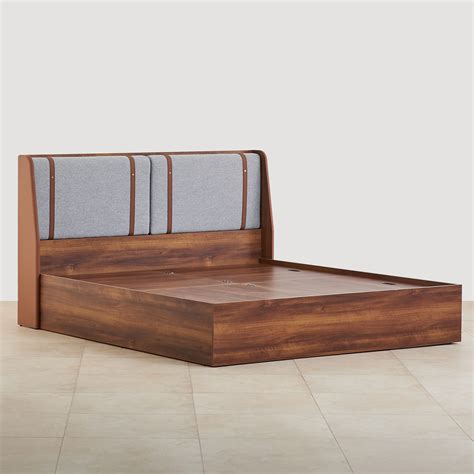 Buy Serenity Frida Queen Bed with Box Storage - Brown from Home Centre ...
