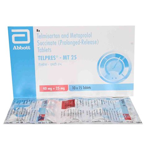Telpres-MT 25 Tablet | Uses, Side Effects, Price | Apollo Pharmacy