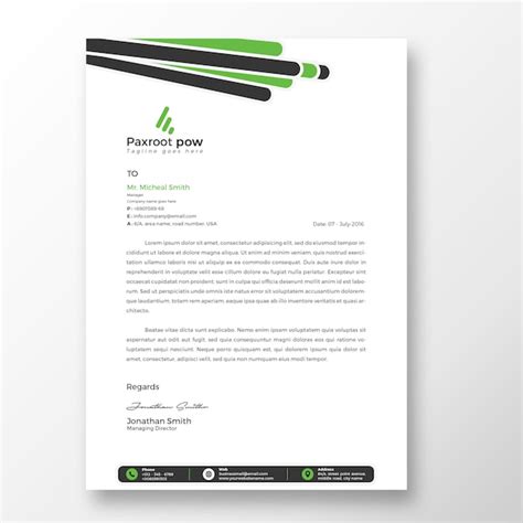 Business letterhead template | Premium PSD