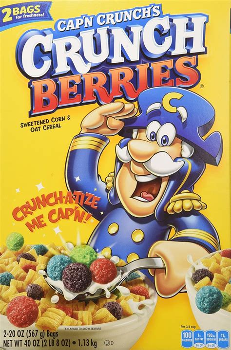 Captain Crunch Crunch Berries Cereal 40 Ounce Value Box Two 20 Ounce ...