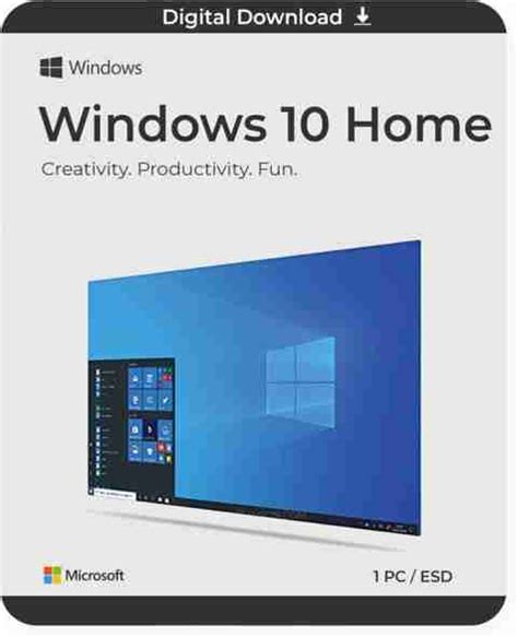 MICROSOFT Windows 10 Home (1 PC, Lifetime Validity) Both Support 64/32 ...