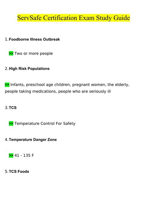 Servsafe Practice Test Exam 2024 / 2025 Expected Questions and Answers ...