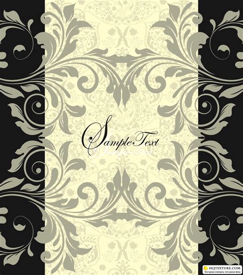 Vintage Floral Invitations Vector » Векторные клипарты, текстурные фоны ...