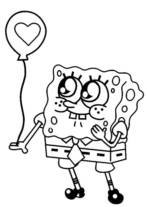 Simple Sponge Bob drawing to color - SpongeBob Coloring Pages