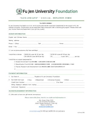 Fillable Online PDF General Donation Form - Fu Jen University ...