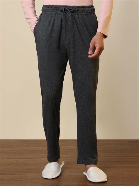 Sleepz Men Grey Solid Regular Fit Cotton Blend Trackpant – MyRaymond