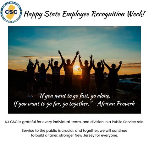 New Jersey Civil Service Commission on LinkedIn: Celebrating State Employee Recognition Week “If ...