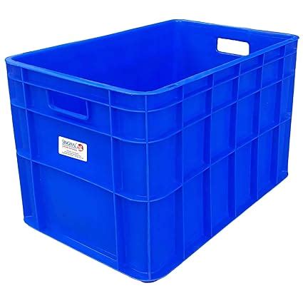 SINGHAL Multipurpose Heavy Duty Big Blue Portable Plastic Crate 540 x ...