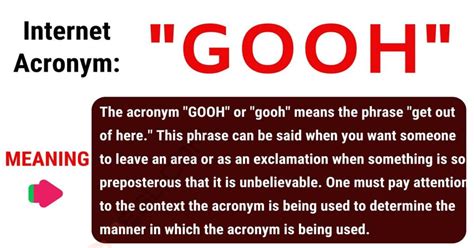 含义:如何使用众所周知的术语“GOOH”?•7英语