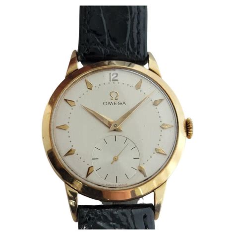 Vintage Omega 14k Yellow Gold Men's Dress Watch at 1stDibs | omega 14k ...