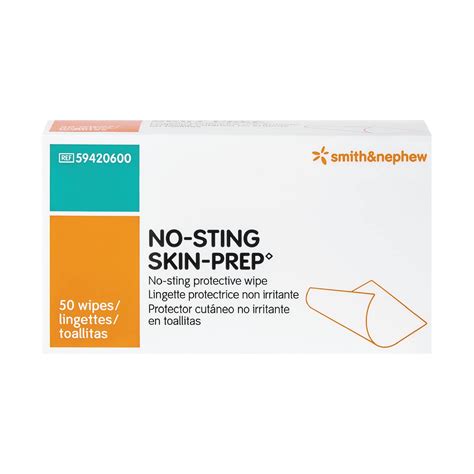 Smith & Nephew NO-STING SKIN-PREP Wipes - Alcohol-Free Skin Barrier ...