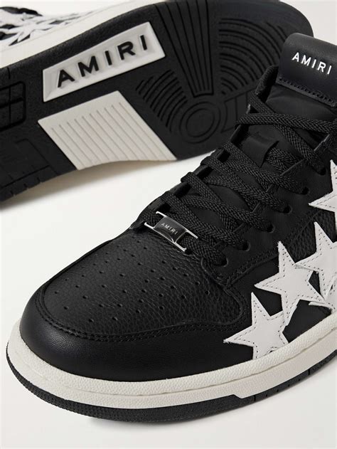 AMIRI Stars Low Appliquéd Leather Sneakers for Men | MR PORTER