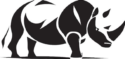 Sturdy rhino logo icon vector | Premium Vector