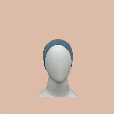 Tie Back Hijab Cap - Blue – Mawdeest