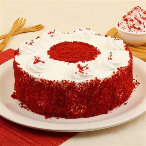 Round Shape Red Velvet Flavored Cake– Bloomsy