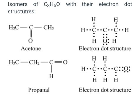 what r the 2 isomers of C3H6O draw the structural formula . write their ...
