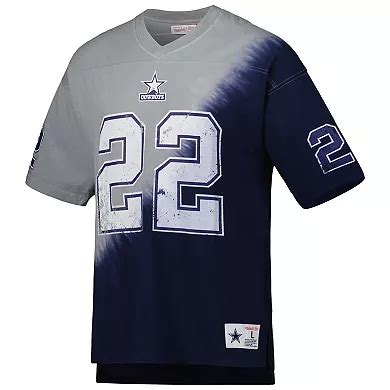 Men's Mitchell & Ness Emmitt Smith Navy/Gray Dallas Cowboys Retired ...