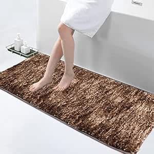 Buy Luxe Home Bath Mat Super Soft Anti Skid Hawaii Rugs (Rock Brown ...